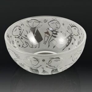 Leandra Drums Designs Story of Life Etched Glass Bowl